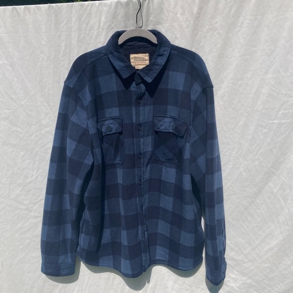 Boston Traders blue plaid fleece lined jacket, size XXL - Picture 1 of 8